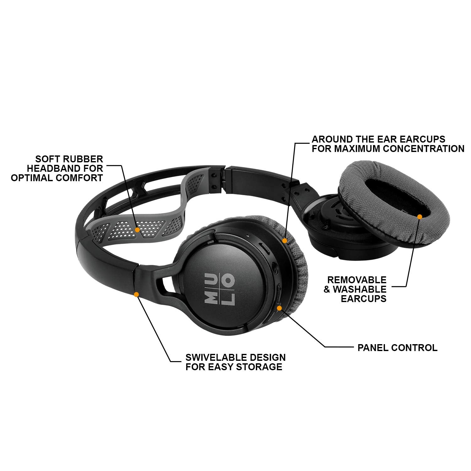Mulo thunderstruck 700 wireless sports 2025 headphone with thundering bass sound